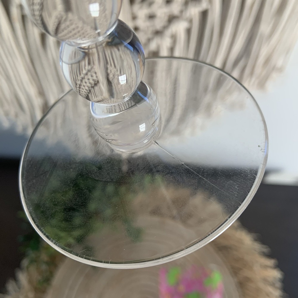 LILLY PULITZER Cabanarama Acrylic Bubble Stem Wine Glasses Set Of 2 Pink Green - Picture 5 of 10